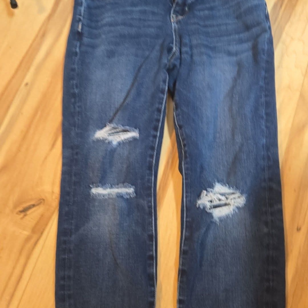 American Eagle Outfitters Dark Blue Distressed Jeans